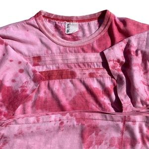 1960s / 70s Blank True Vintage Pink Tie Dye Single Stitch Boxy T-shirt Sz S/M